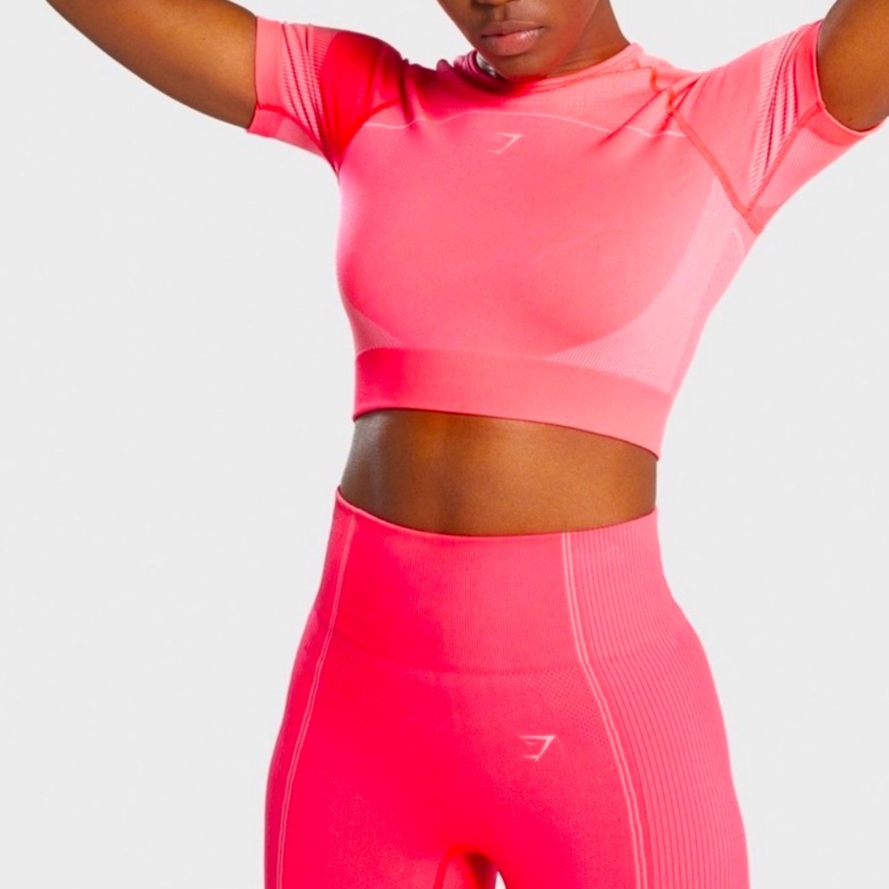 Gymshark Ultra seamless Pink 2-piece Workout Set